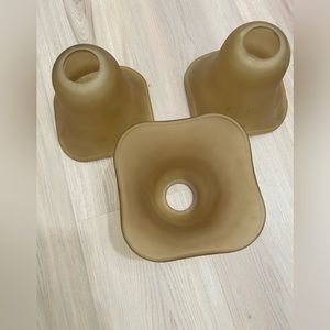 Glass Light Shades/Set of 3 -Standard Size Fits Standard Bathroom Fixtures